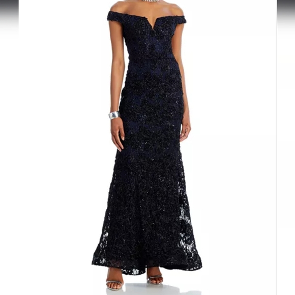 Aqua Dresses & Skirts - AQUA Bloomingdale's Exclusive Sequin Mermaid Gown Boned Bodice Sz 10 Prom Bridal